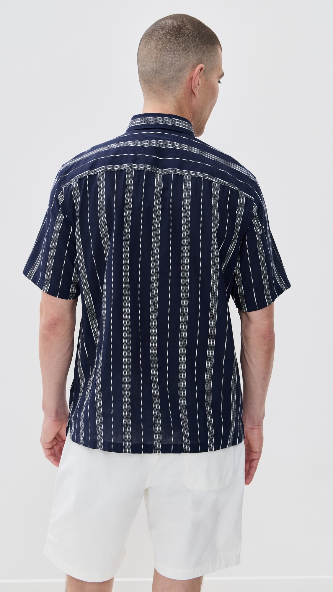 Noll Short Sleeve in Summer Dobby - 2