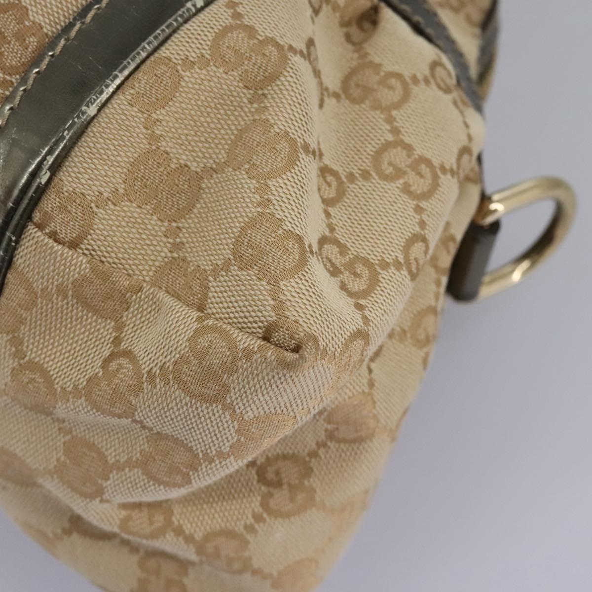 GUCCI Bamboo GG Canvas Hand Bag Beige - 16