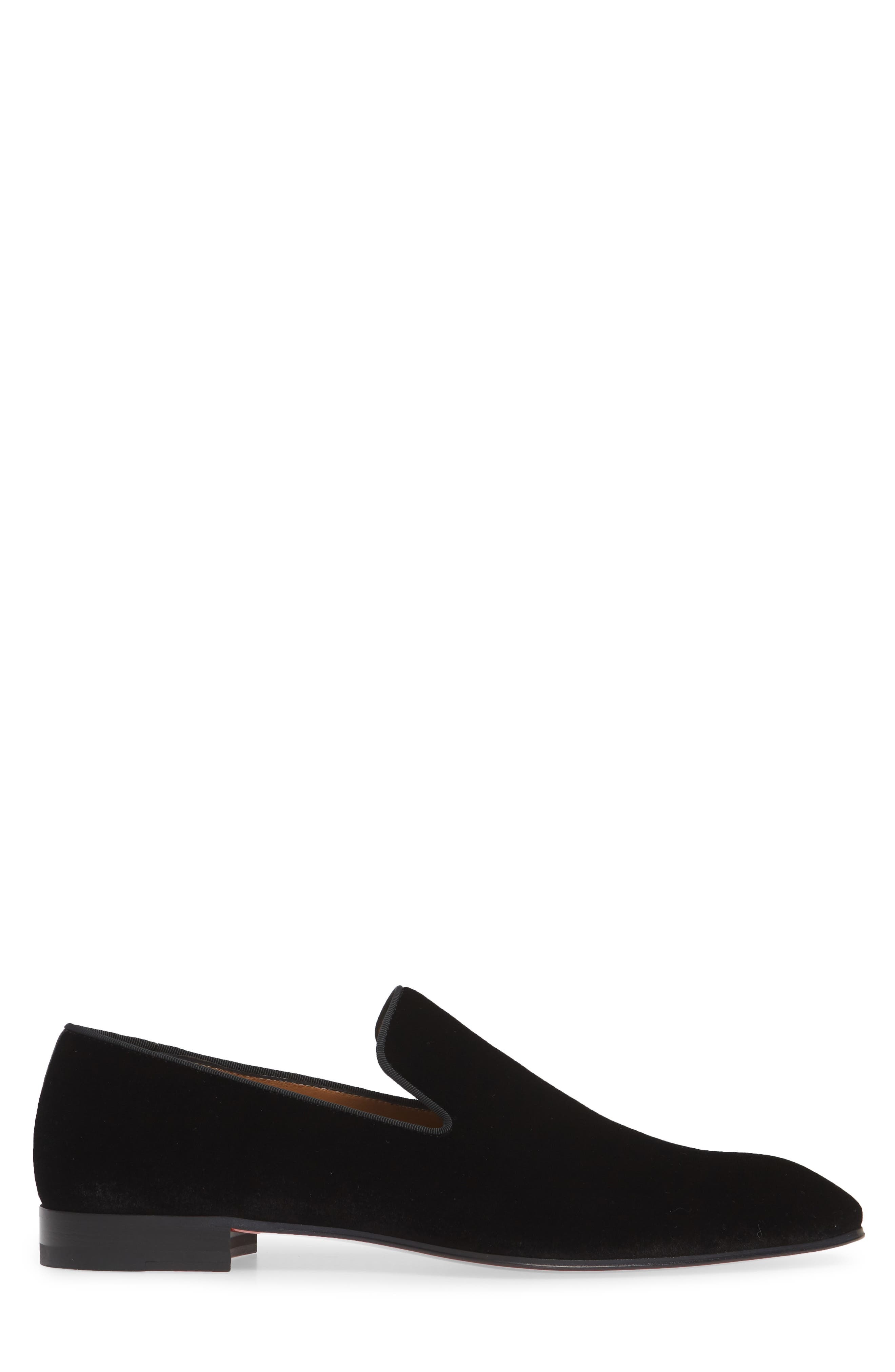 Christian Louboutin Dandelion Velvet Venetian Loafer in Black Velvet at Nordstrom - 3