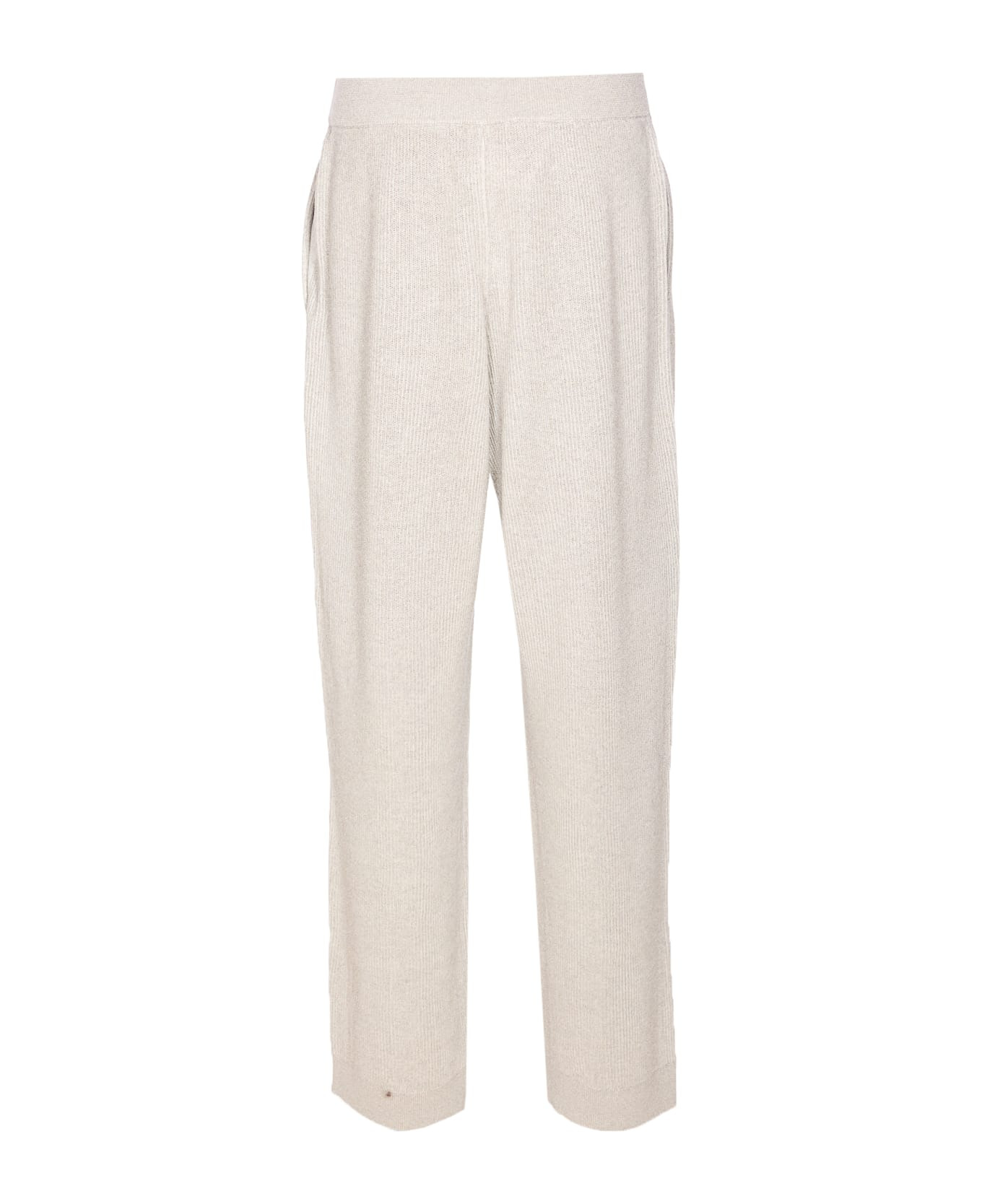 Vanise' Sparkling Knitted Trousers In English Rib - 2