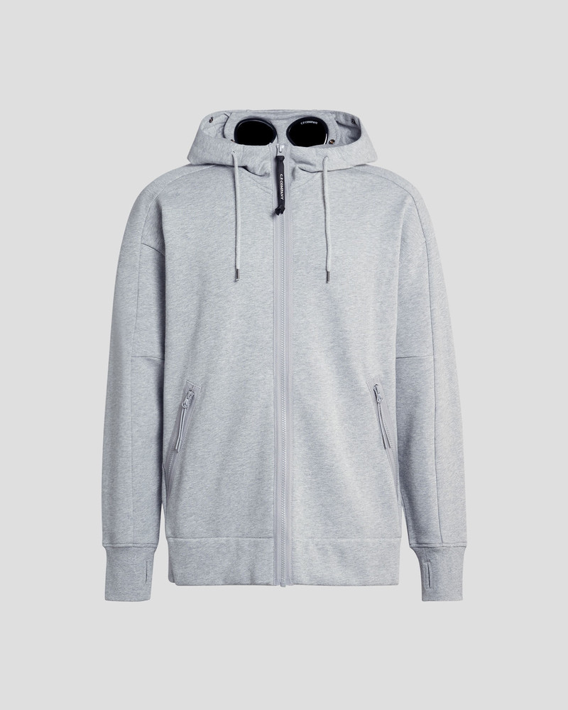 Diagonal Raised Fleece Goggle Hoodie 1