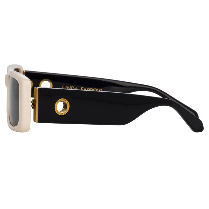 DANIA RECTANGULAR SUNGLASSES IN CREAM 4