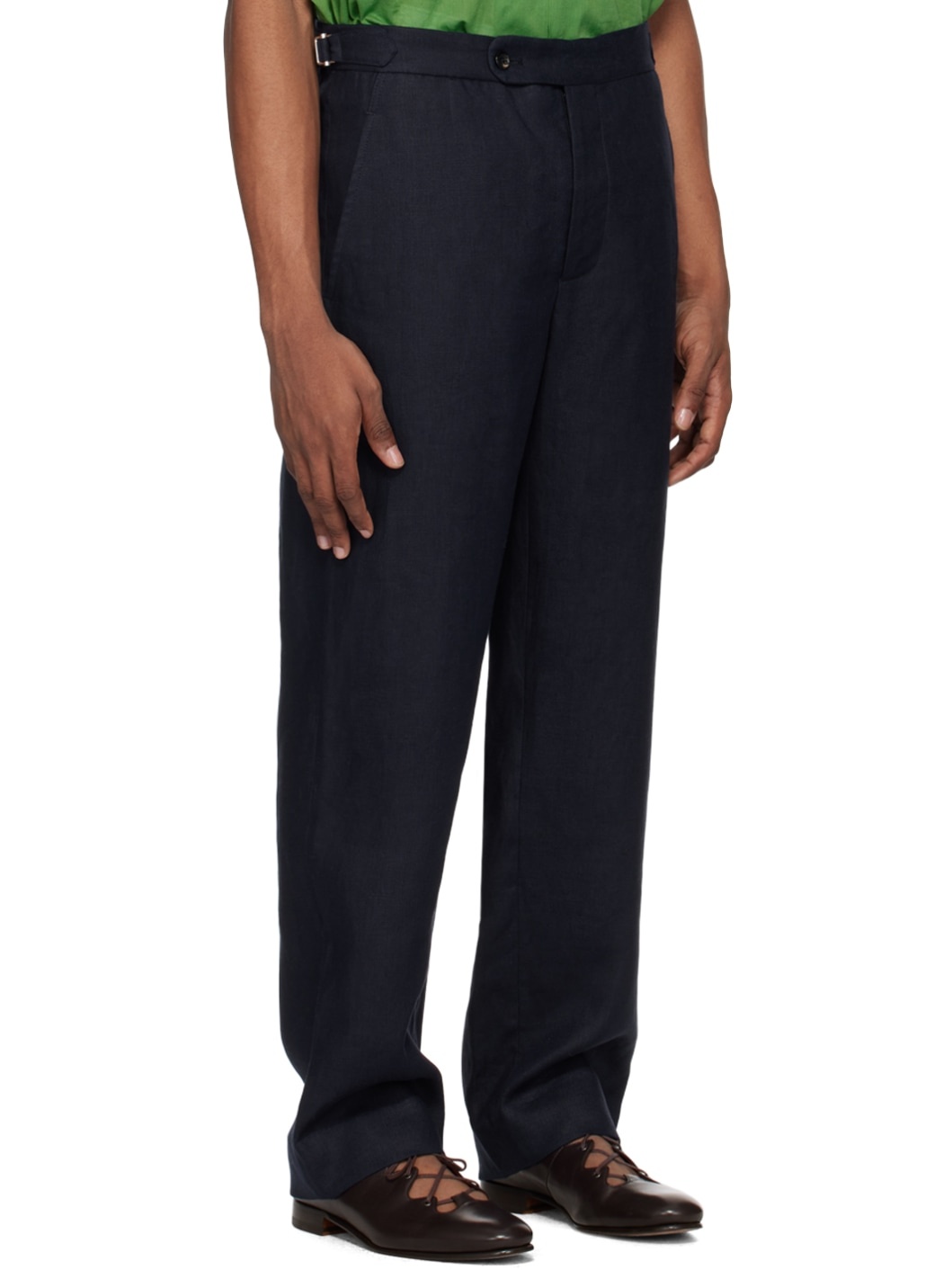 Navy Suiting Trousers - 2