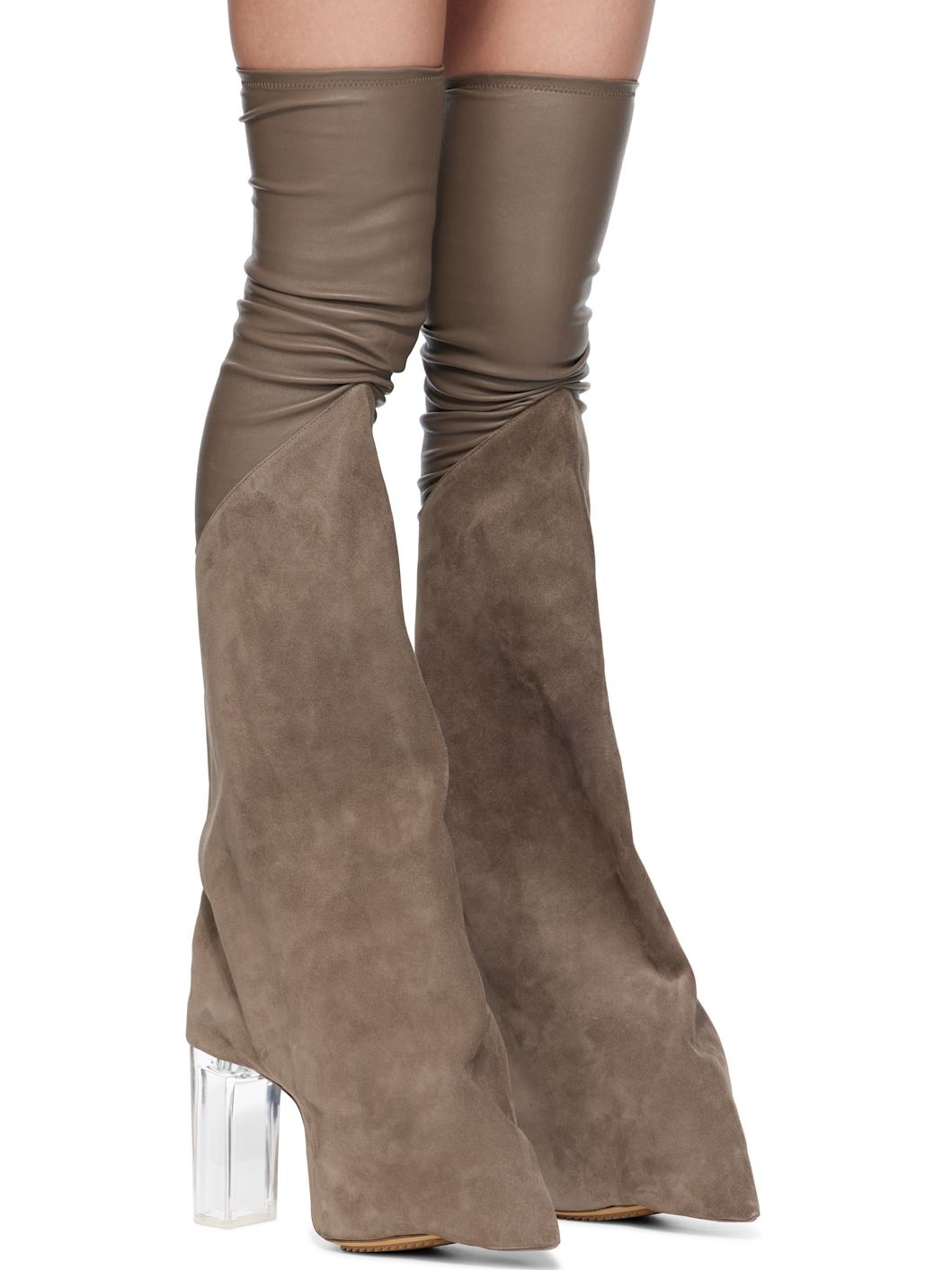 Gray Hollywood Taco Kiss Tall Boots - 4