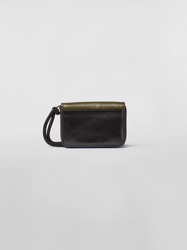 ZIP-AROUND BI-COLOURED SHINY CALFSKIN WALLET - 3