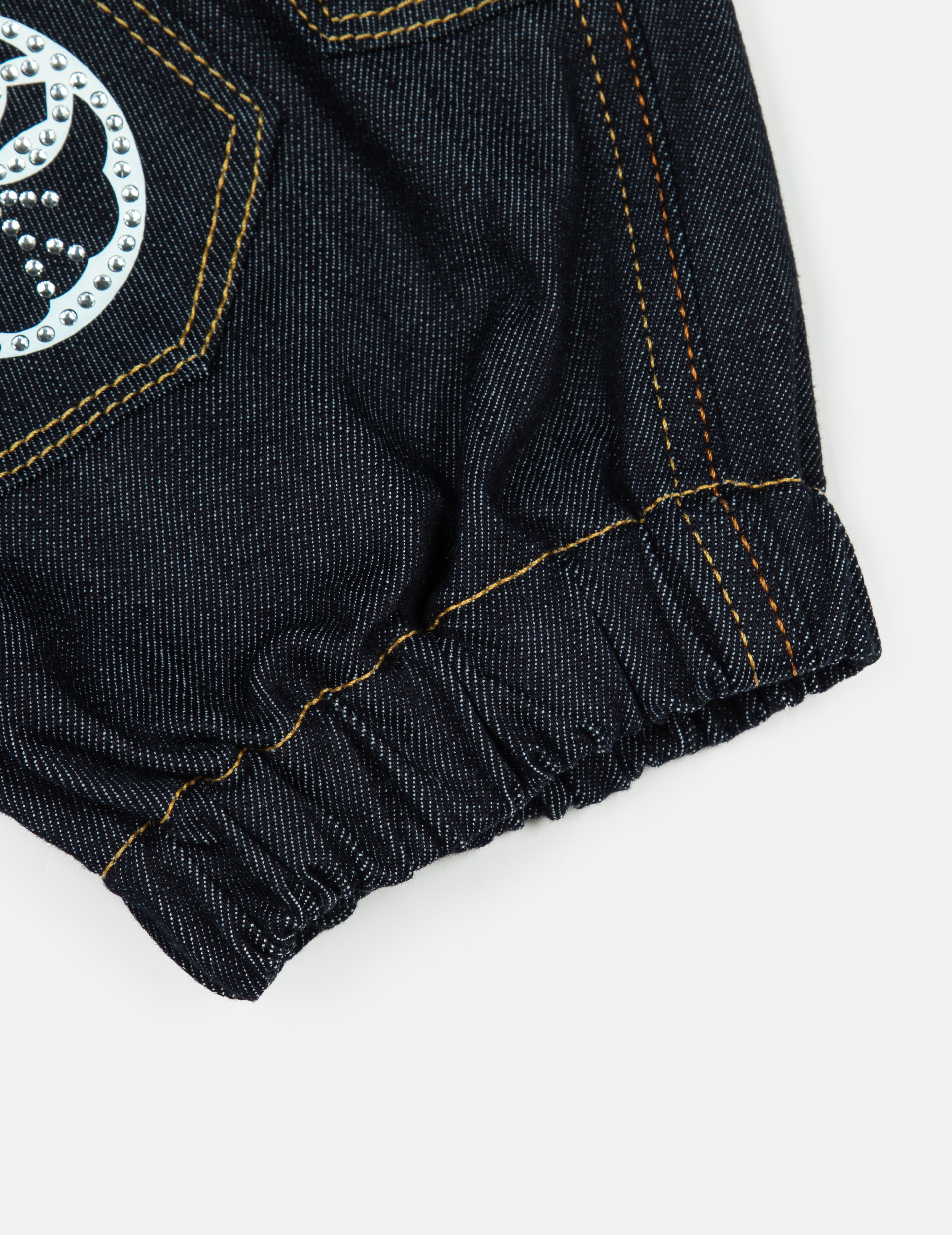 MULTI POCKET WITH RHINESTONE LOOSE FIT DENIM JOGGERS - 7