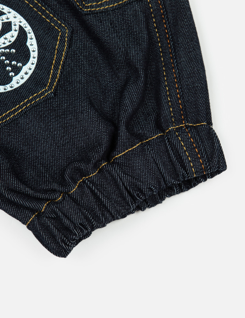 MULTI POCKET WITH RHINESTONE LOOSE FIT DENIM JOGGERS 7