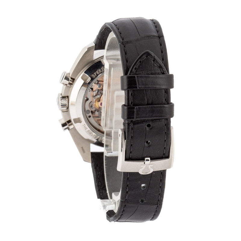 Pre-owned Omega Speedmaster Calibre 321 Platinum on Leather Strap - 3