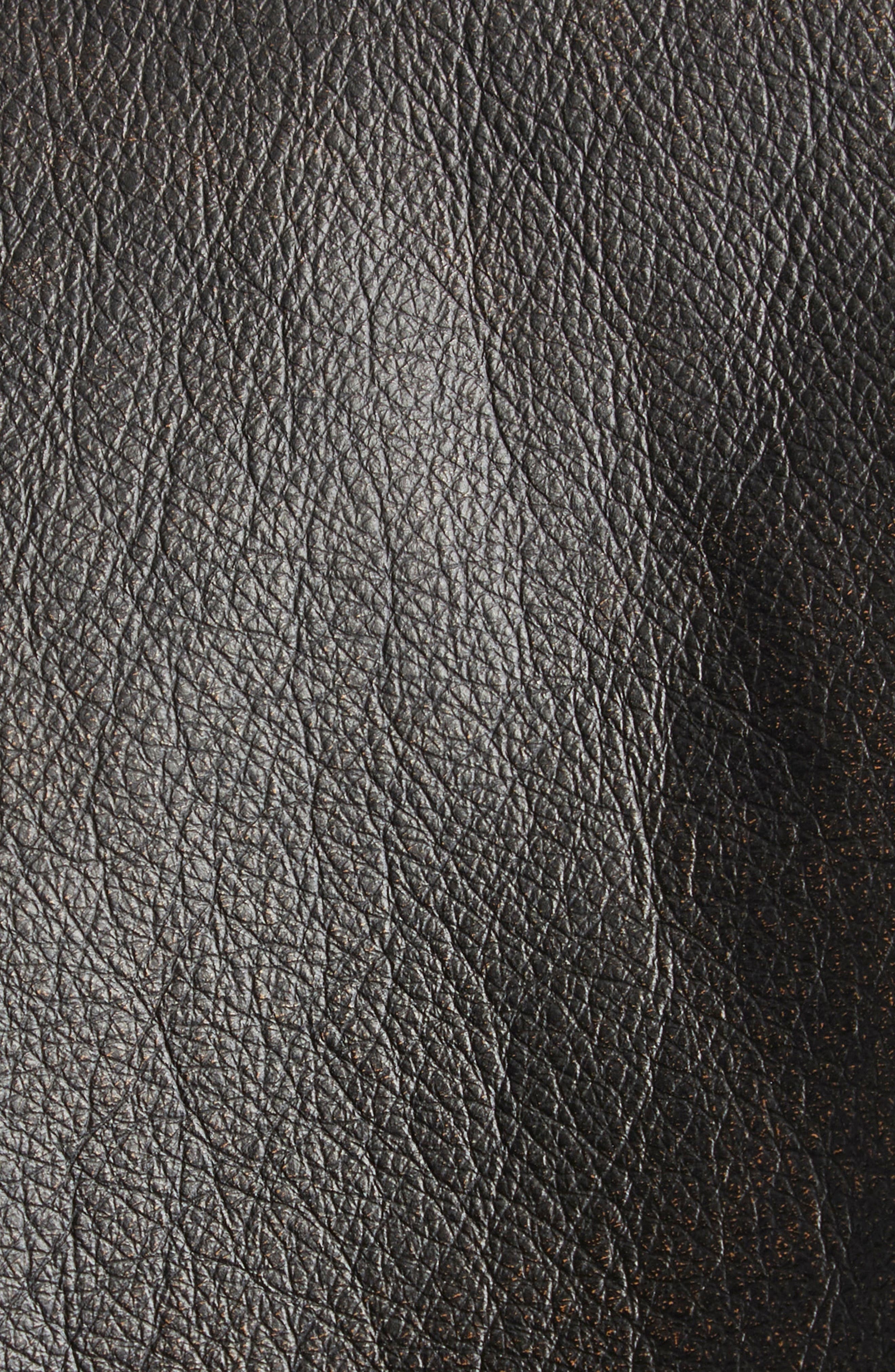 McQueen Distressed Leather Moto Jacket in Dark Brown/Tan at Nordstrom - 5