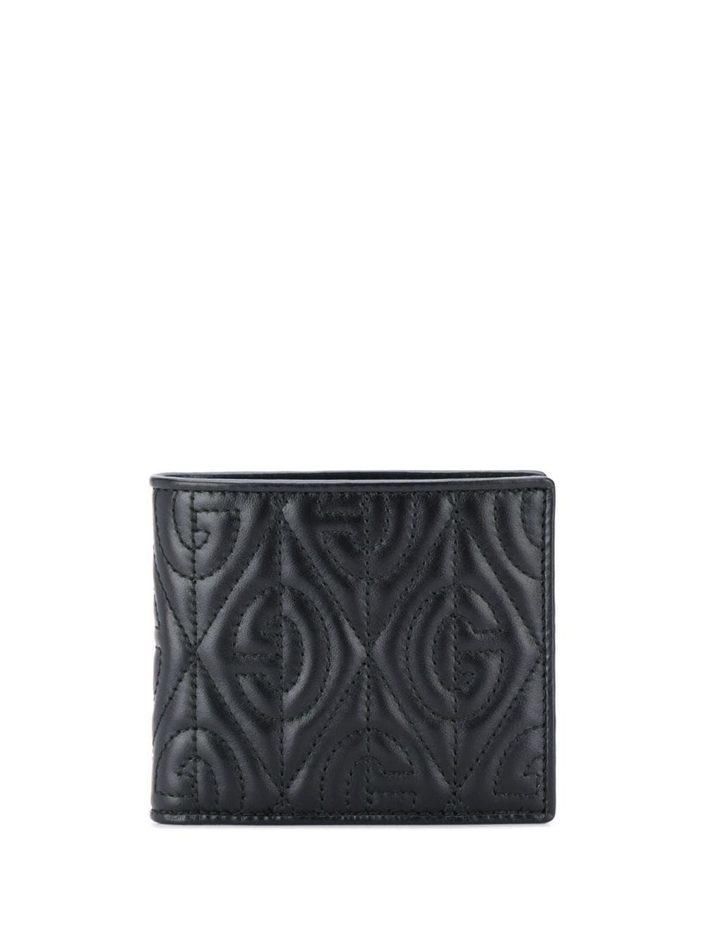 monogram pattern padded wallet - 1