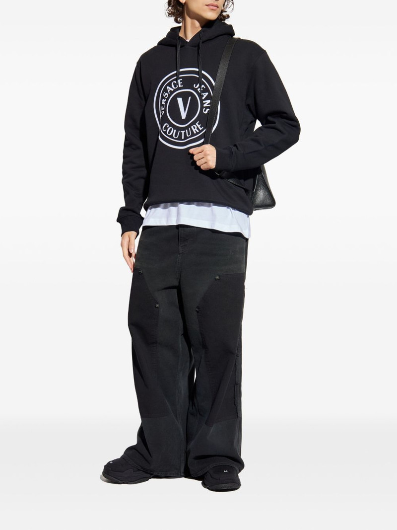 VERSACE JEANS COUTURE logo-print cotton hoodie outlook