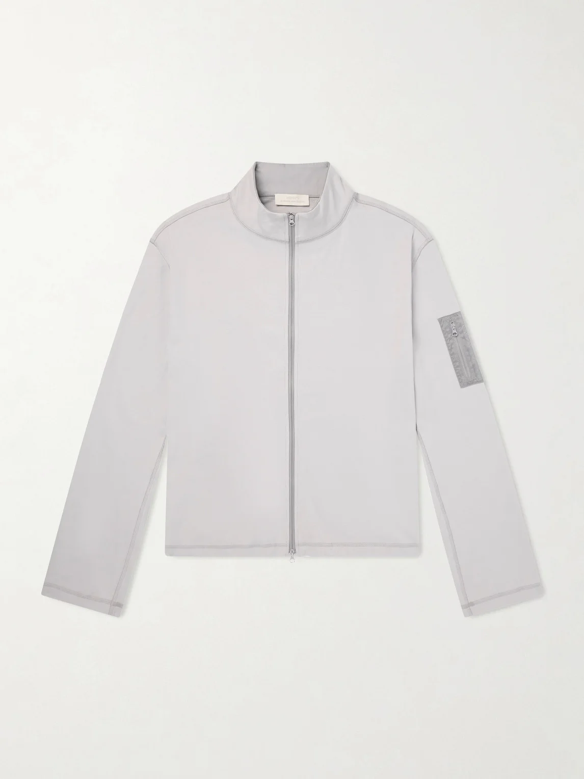 Cotton Zip-Up Sweater - 1