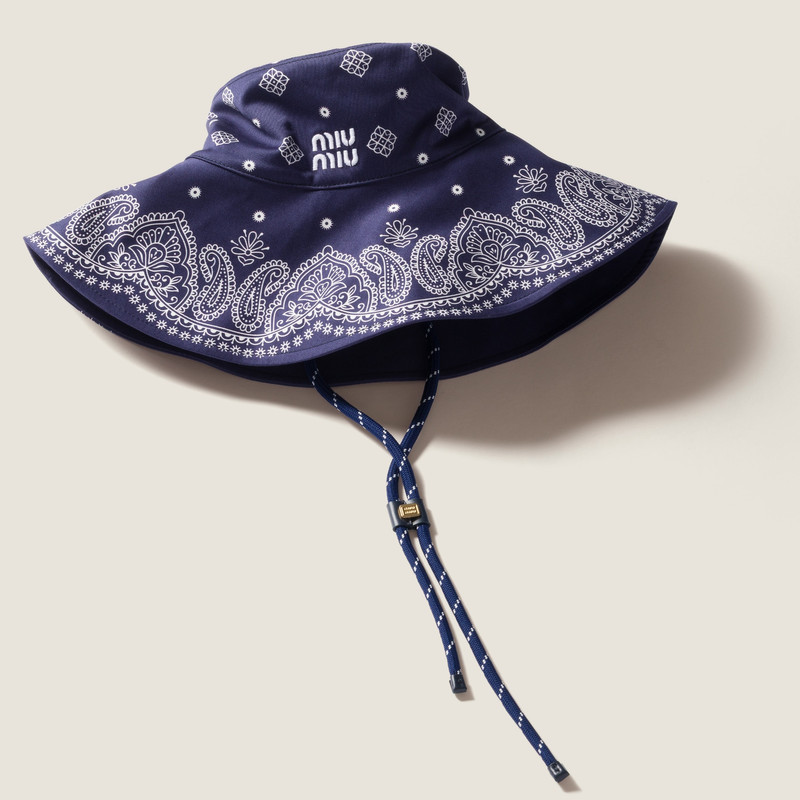 Miu Miu Printed cotton hat outlook