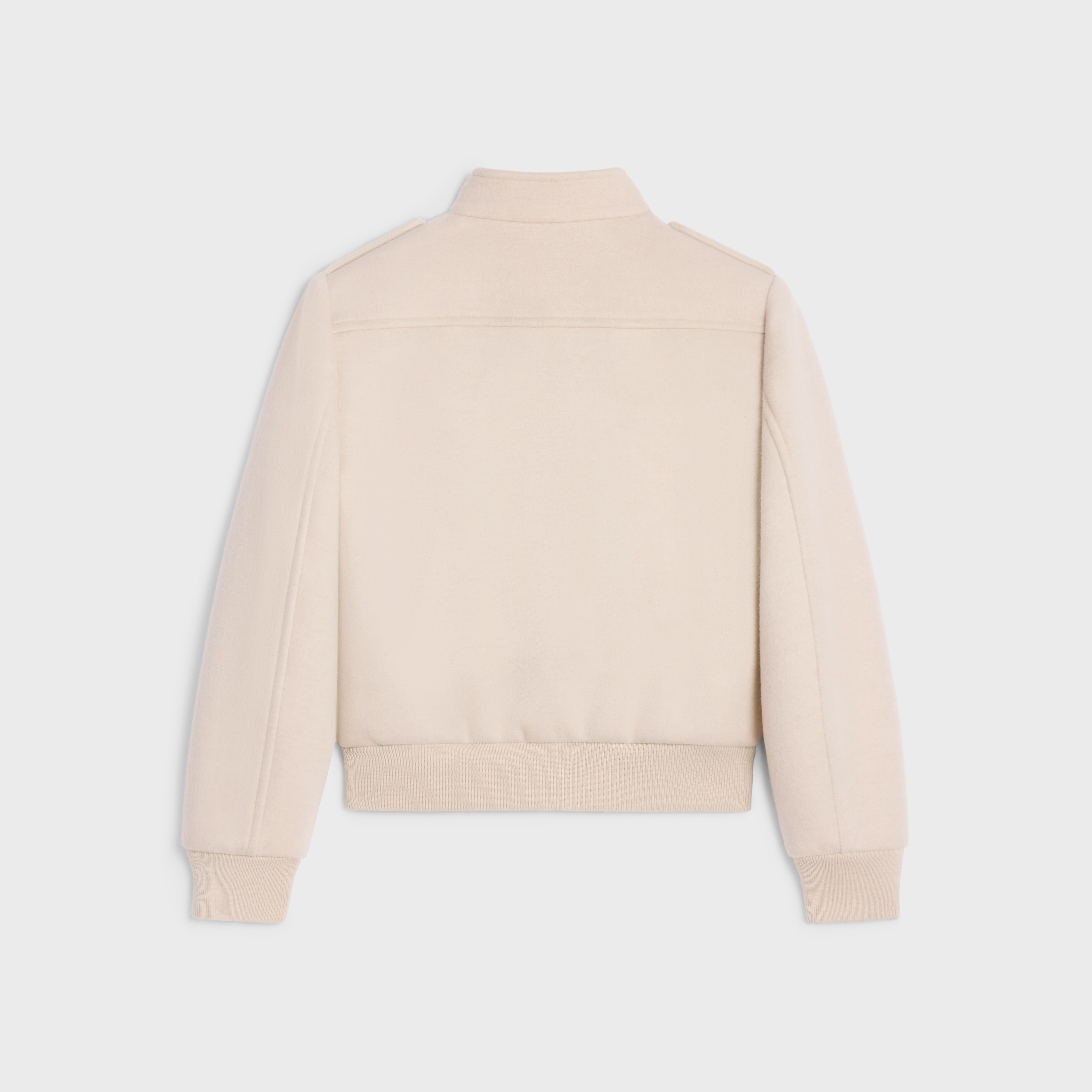 Blouson jacket with stand-up collar in double faced cashmere - 2