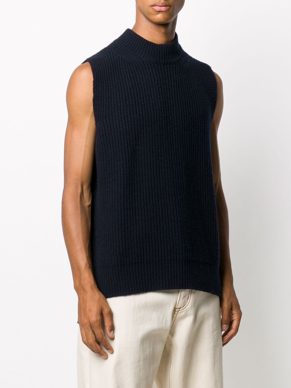 ribbed sweater vest - 3