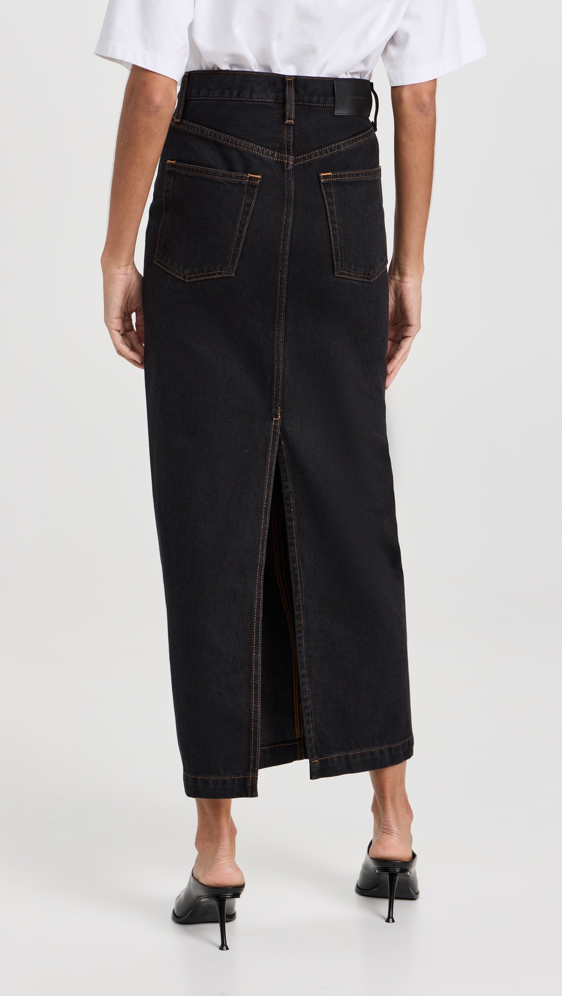 Denim Column Skirt - 2