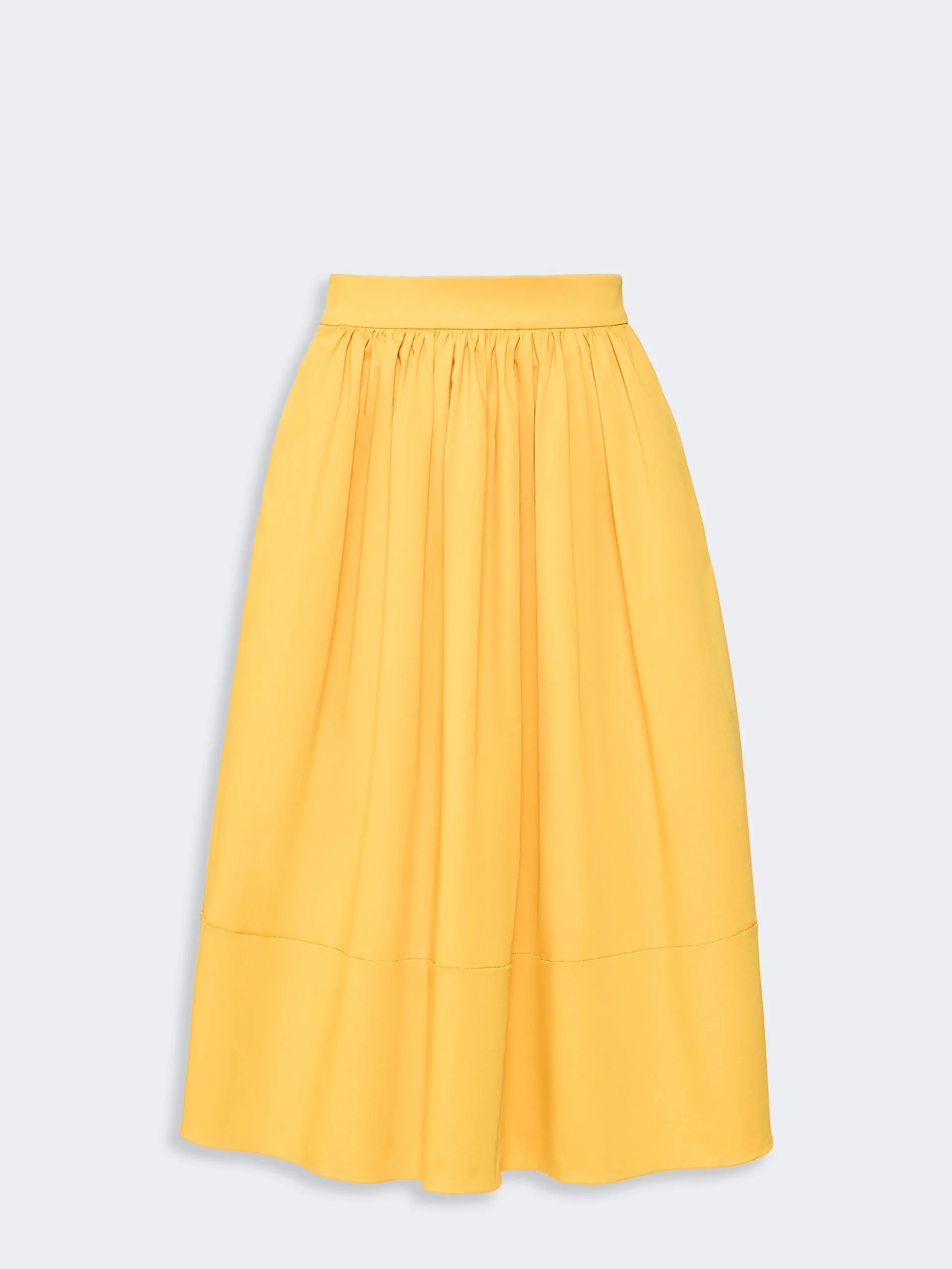 WKSLIRA Cotton satin midi skirt - YELLOW - 1