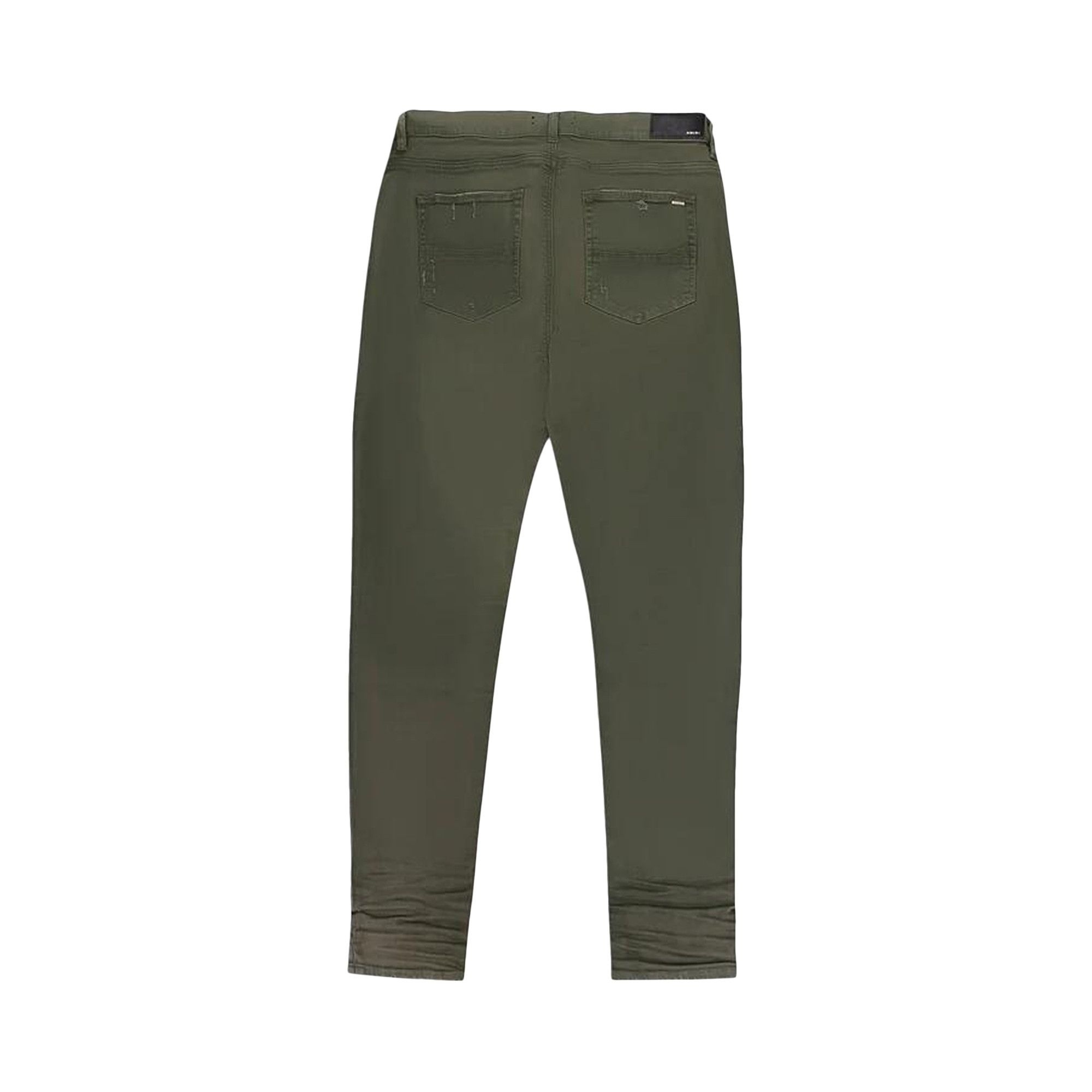 Amiri MX1 Bandana Skinny Jeans 'Military Green' - 2