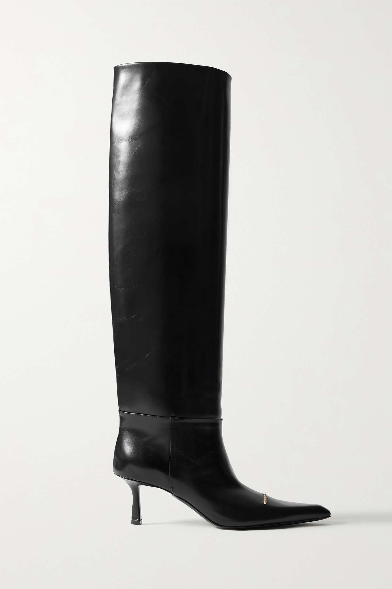 Viola embellished leather knee boots - 1