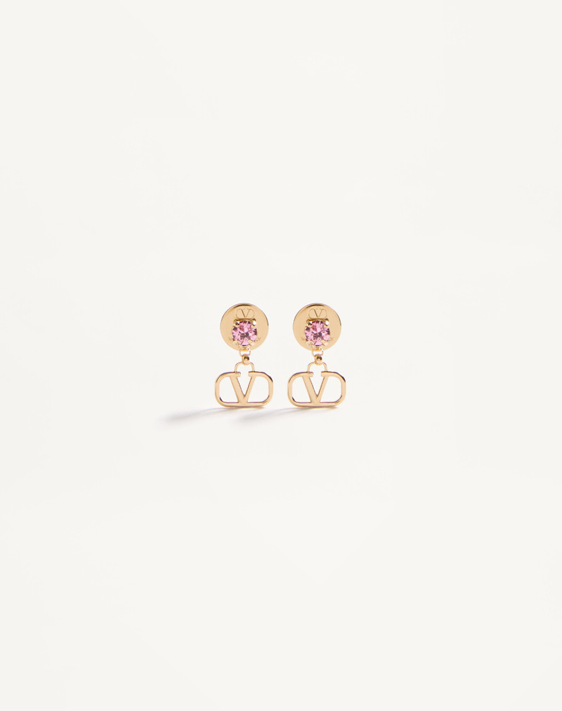 VLOGO SIGNATURE EARRINGS IN METAL AND SWAROVSKI® CRYSTALS 1
