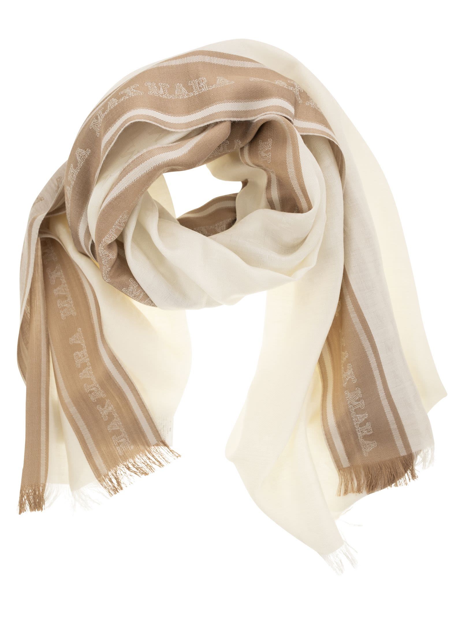 マフラー・ストール MAX MARA MADRE STOLE IN SILK, CASHMERE AND WOOL Silk, cashmere and wool stole, brown | 