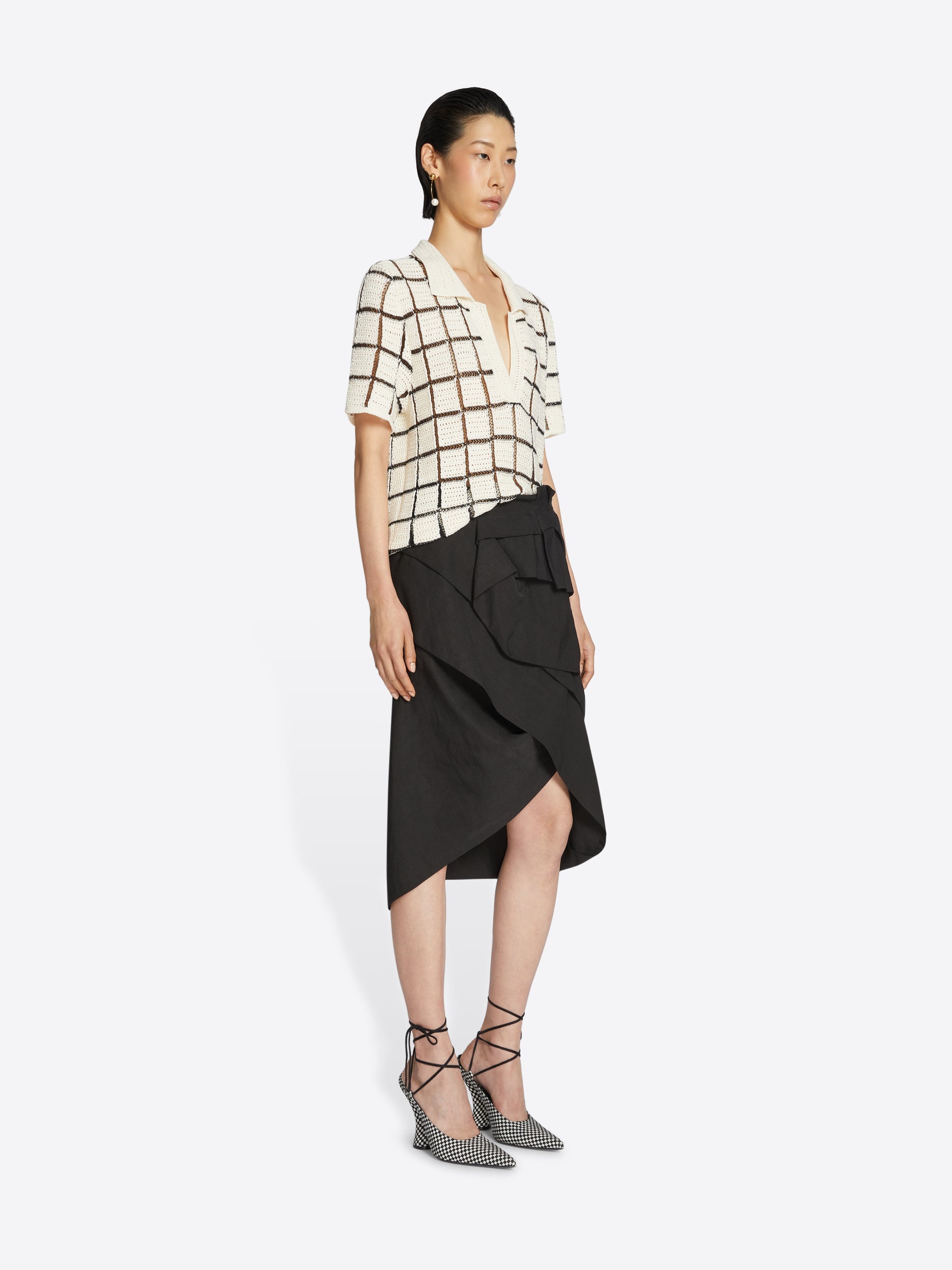 DRAPED PEPLUM SKIRT - 3