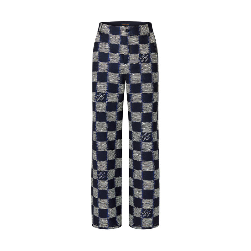 Damier Wool Workwear Pants 1