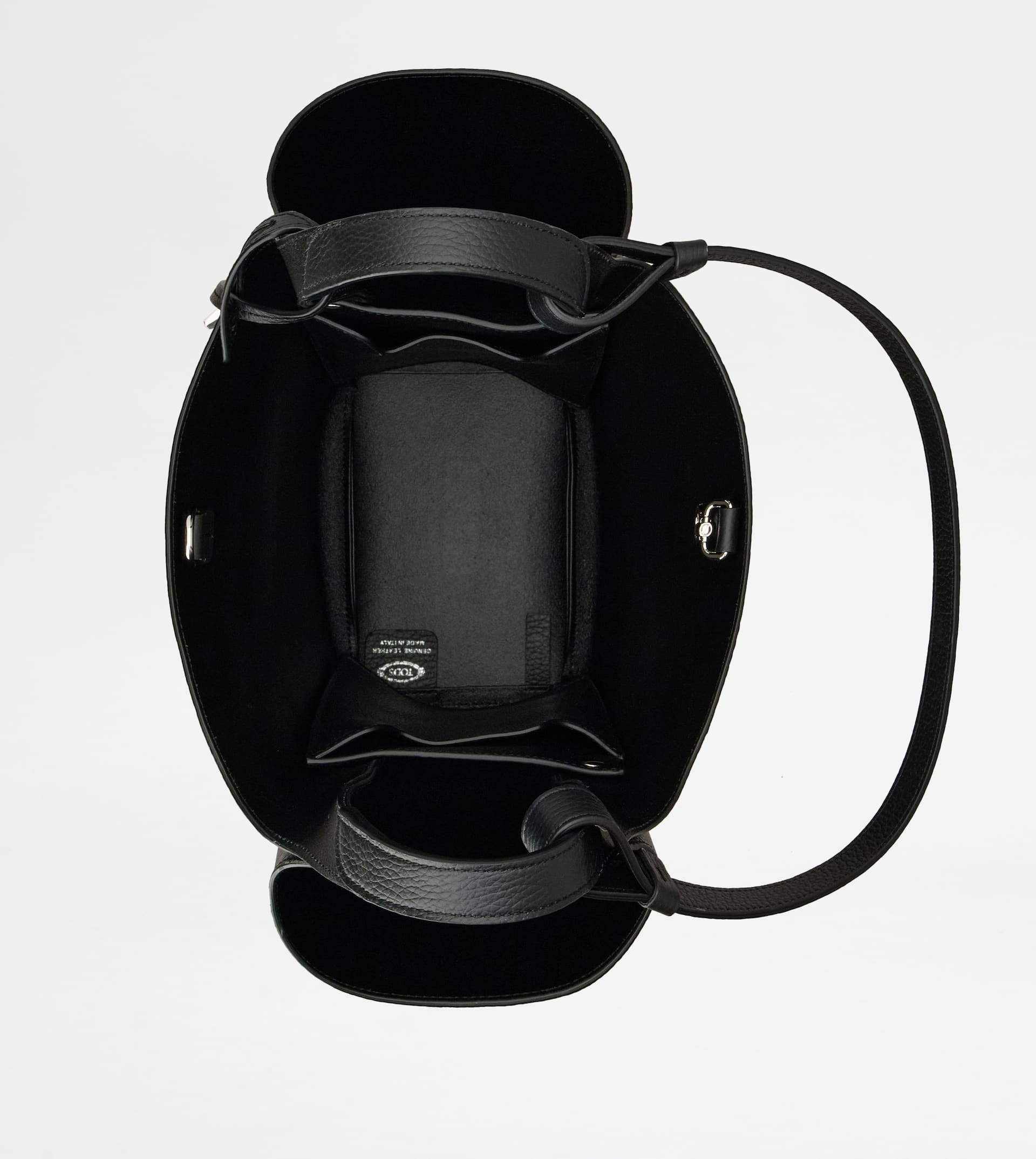 BUCKET BAG IN LEATHER SMALL - BLACK - 3