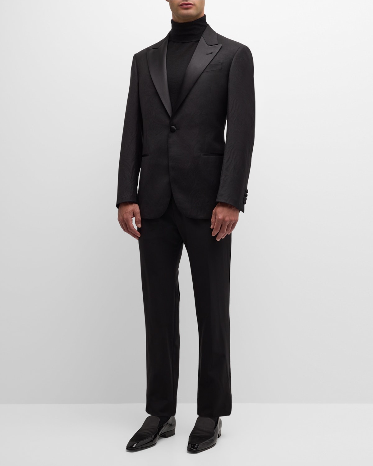 Men's Tonal Swirl Jacquard Dinner Jacket - 4