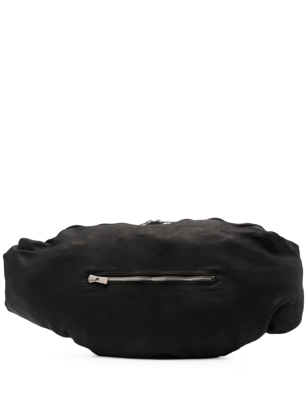 zip-up leather belt bag - 1