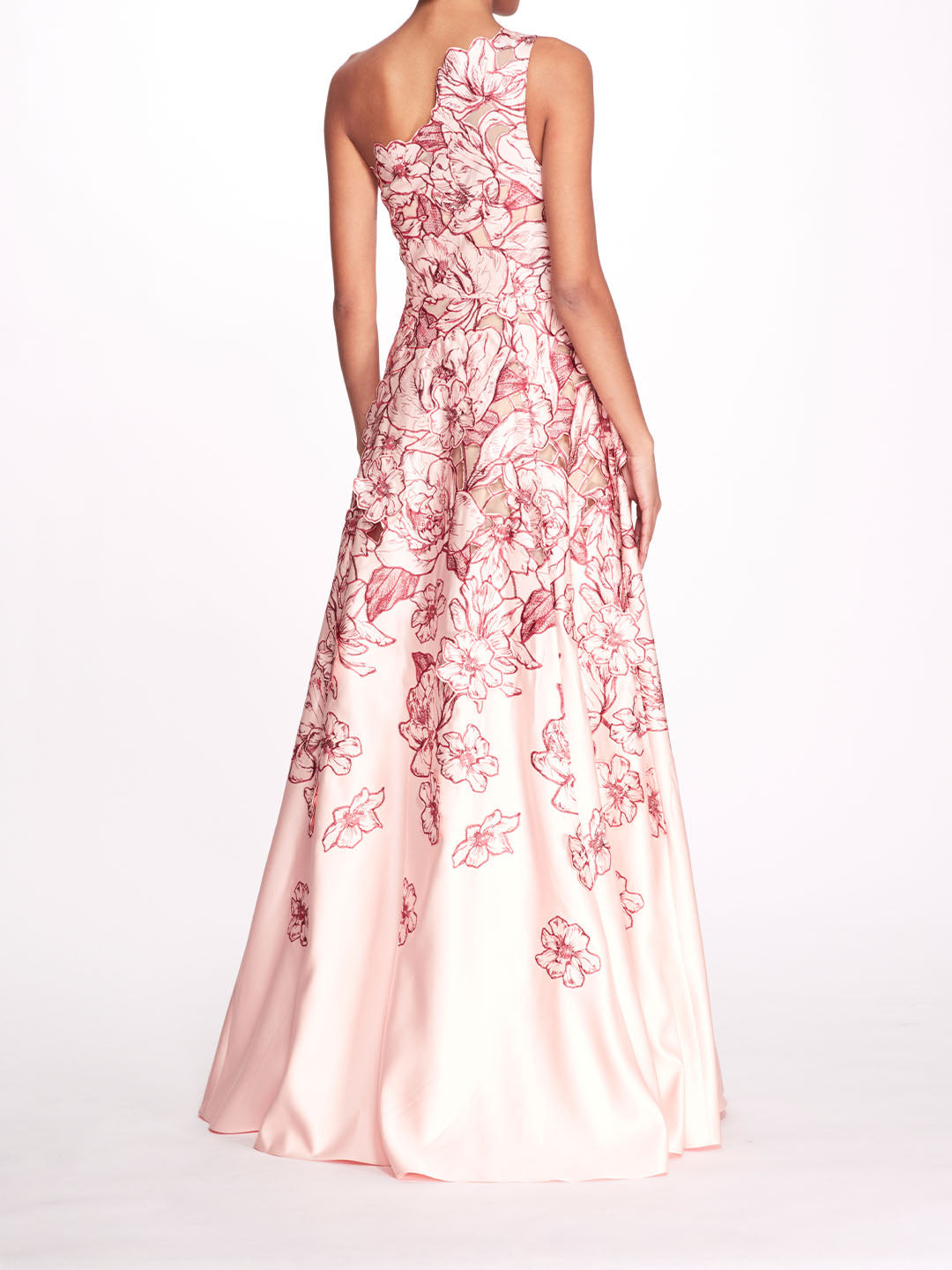 SATIN ONE SHOULDER GOWN - 2
