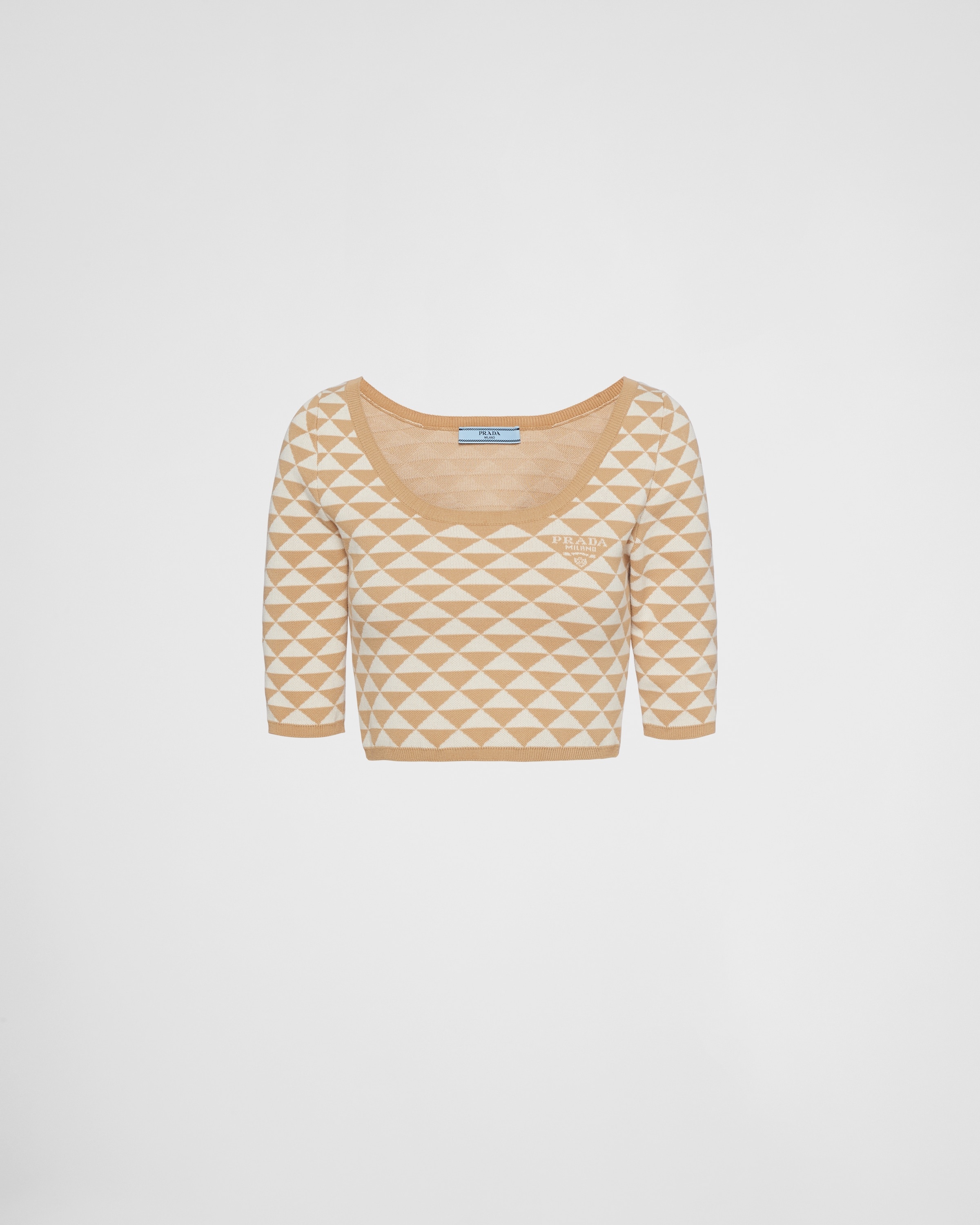 Jacquard cotton sweater - 1