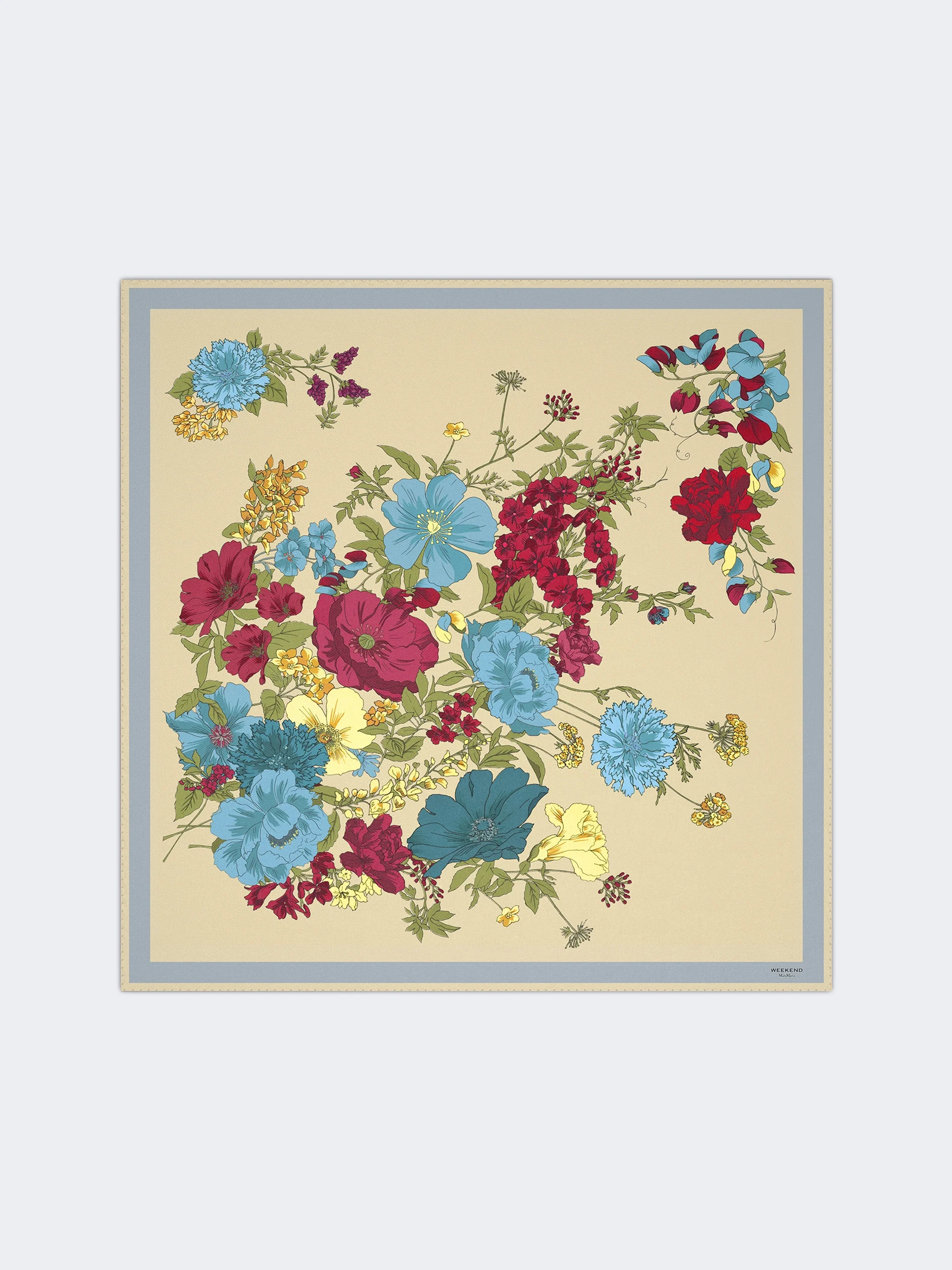 ONESTORING Patterned silk twill foulard - BEIGE - 1