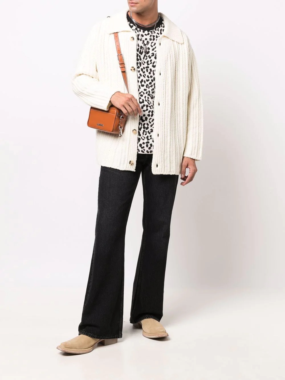 long-sleeve knitted cardigan - 2