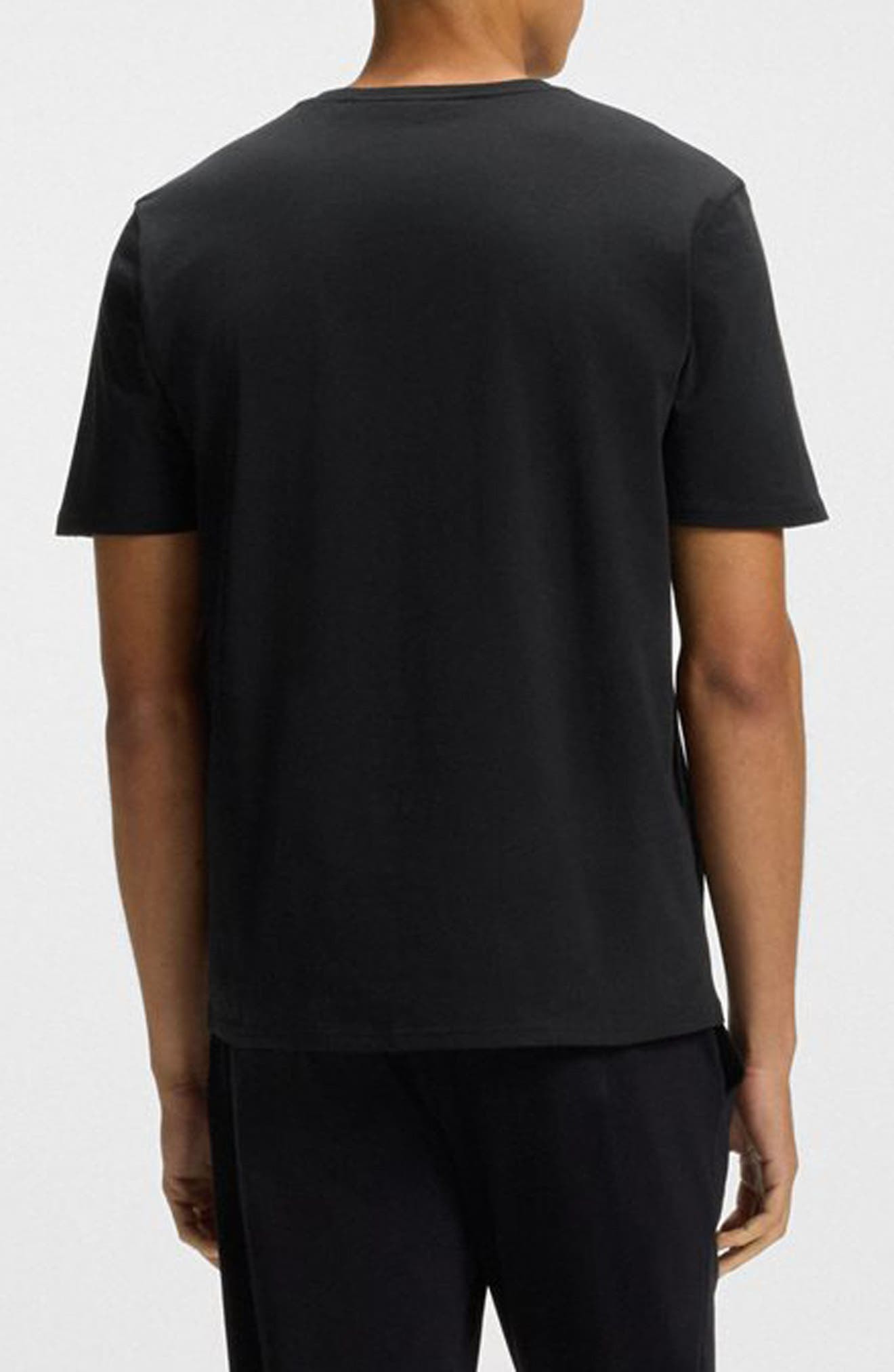 BOSS Unique Stretch Cotton Pajama T-Shirt in Black at Nordstrom - 2
