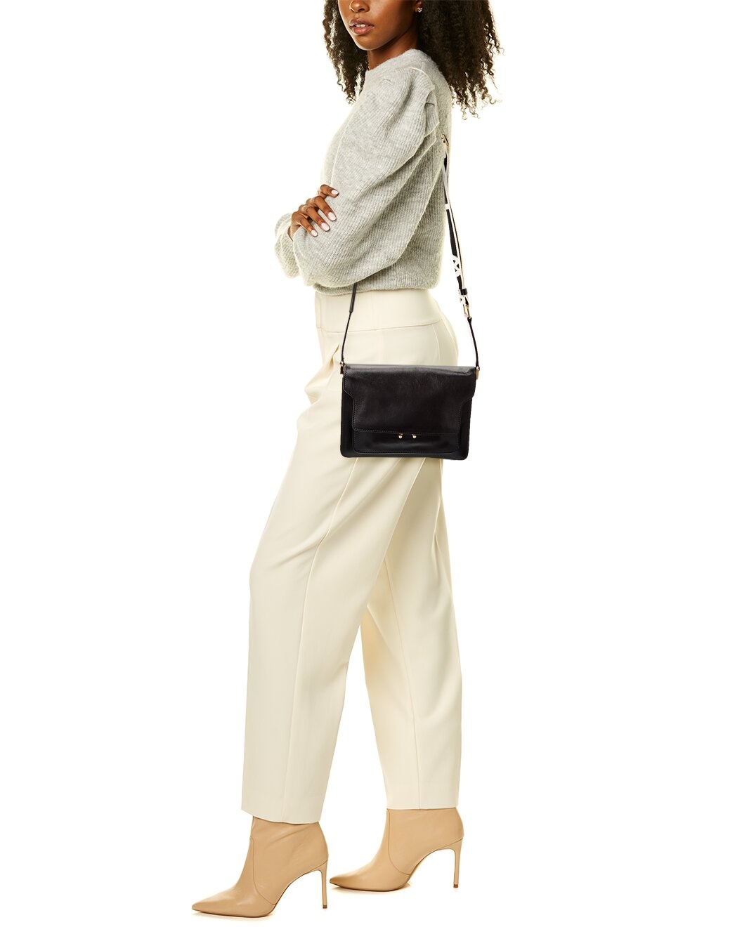 Marni Trunk Medium Leather Shoulder Bag - 4