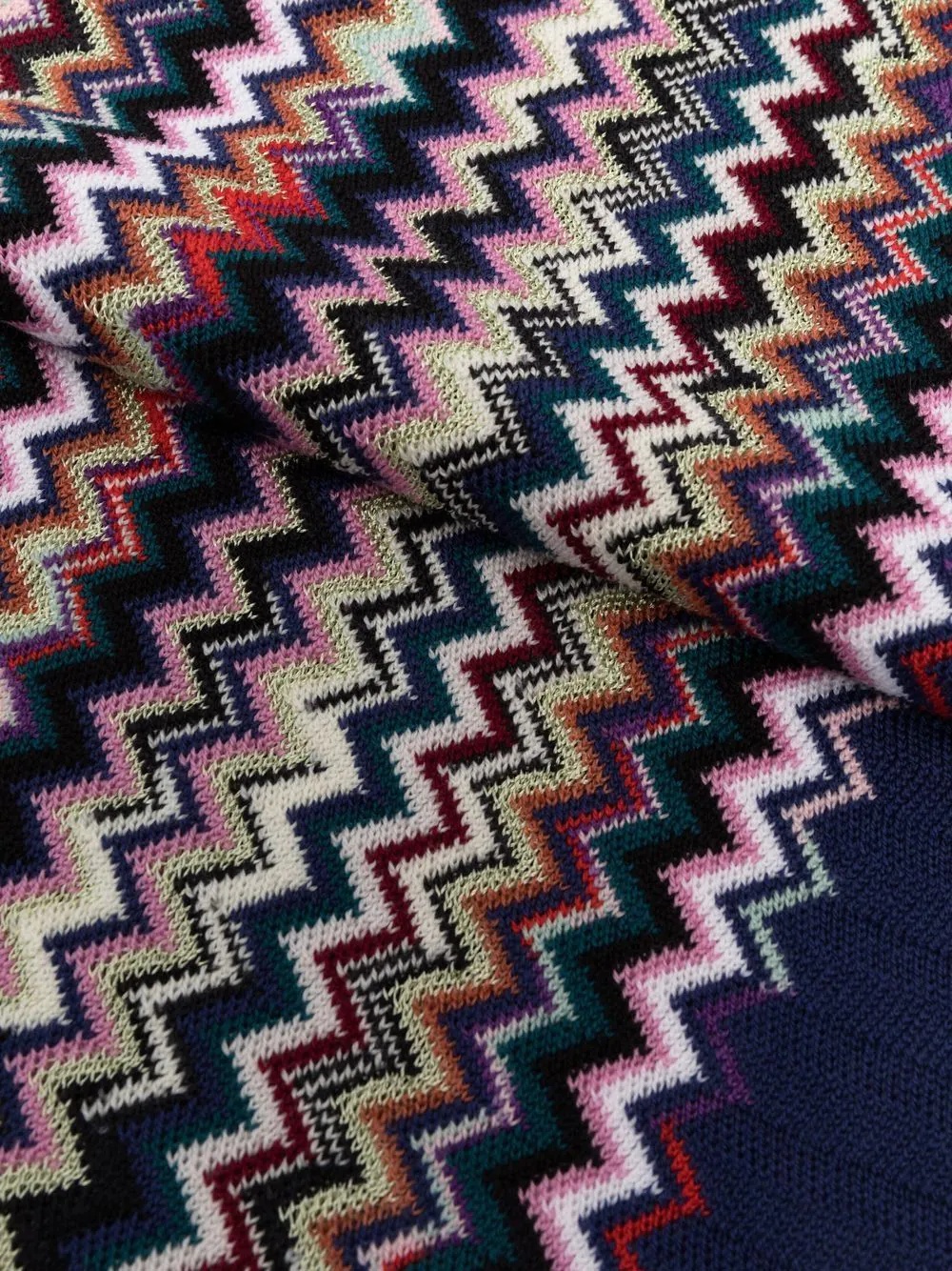 zigzag-pattern wool scarf - 3