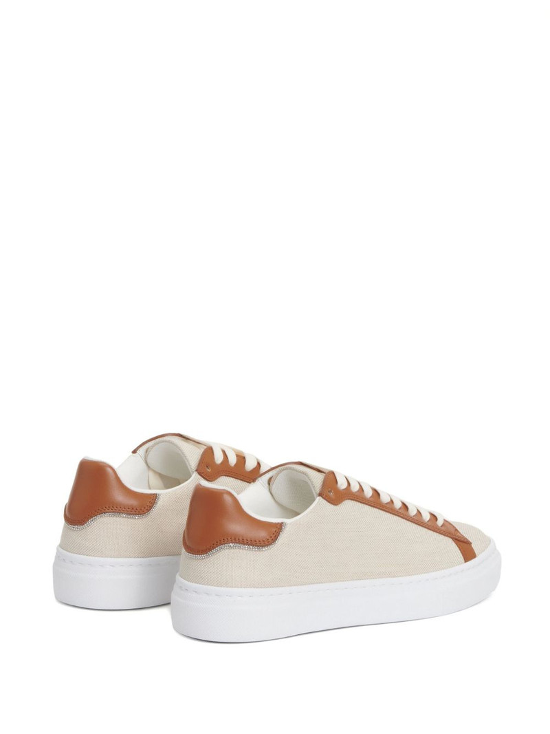 lace-up two-tone sneakers 3