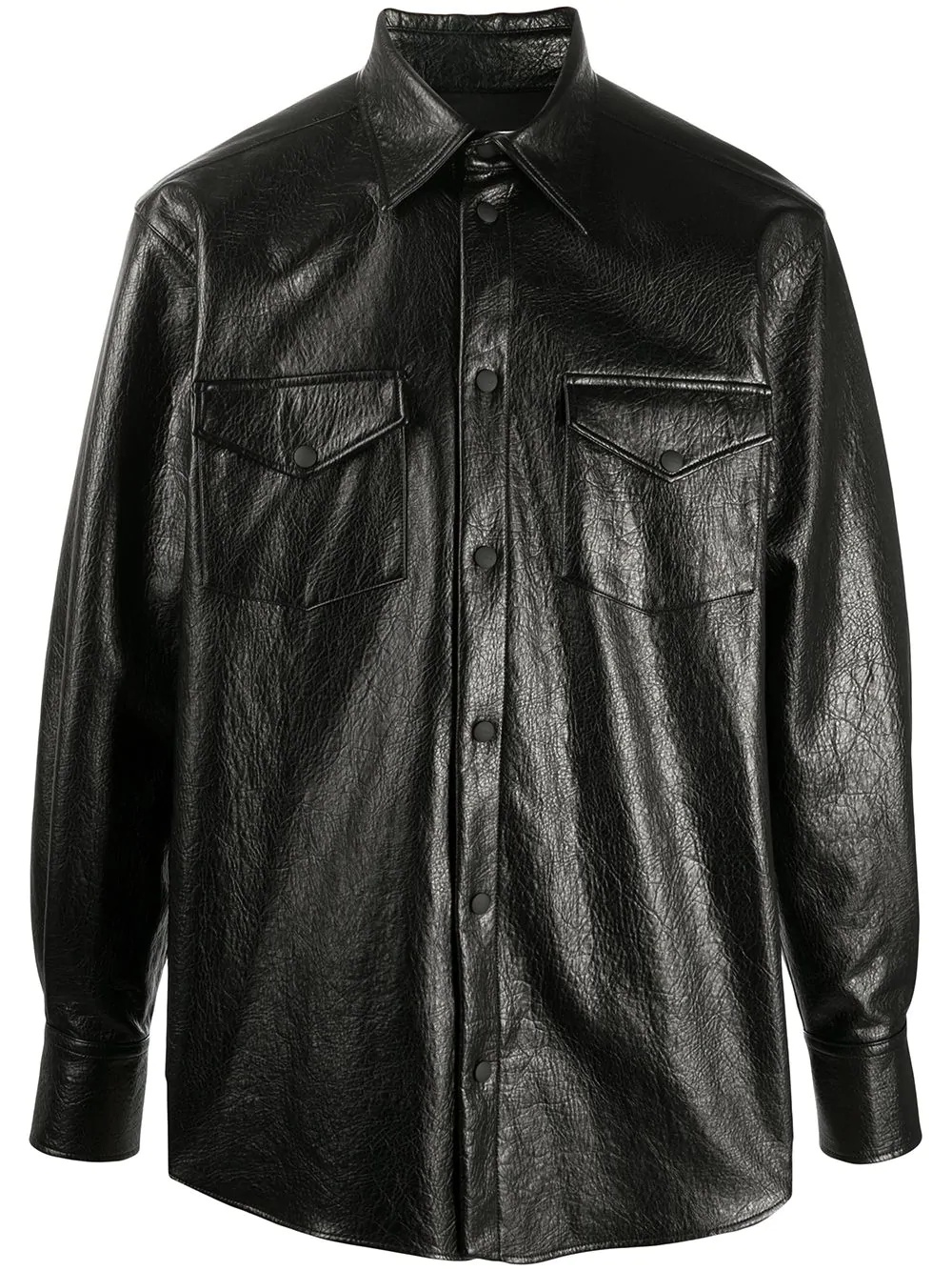 faux leather shirt - 1