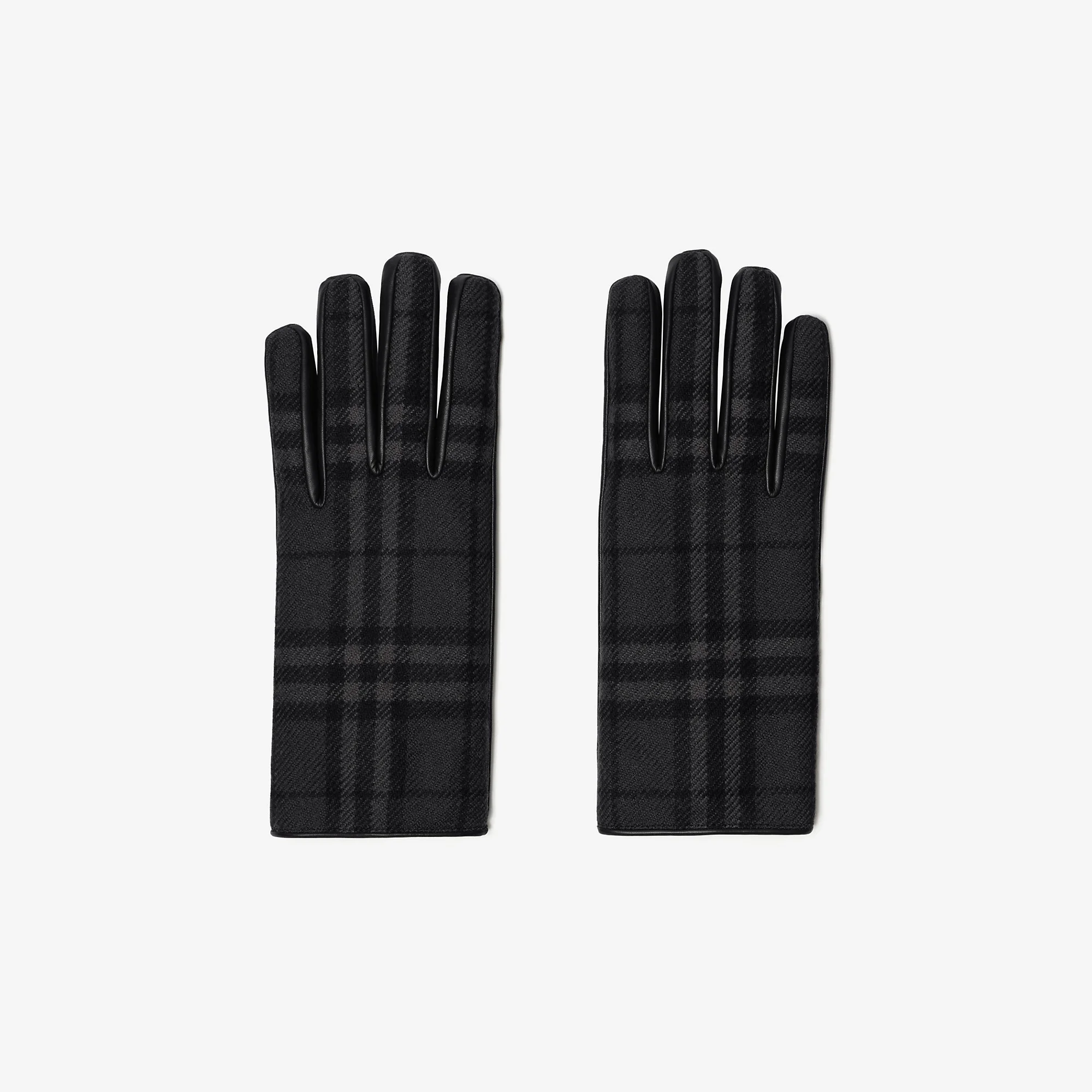 Check Wool Gloves - 1