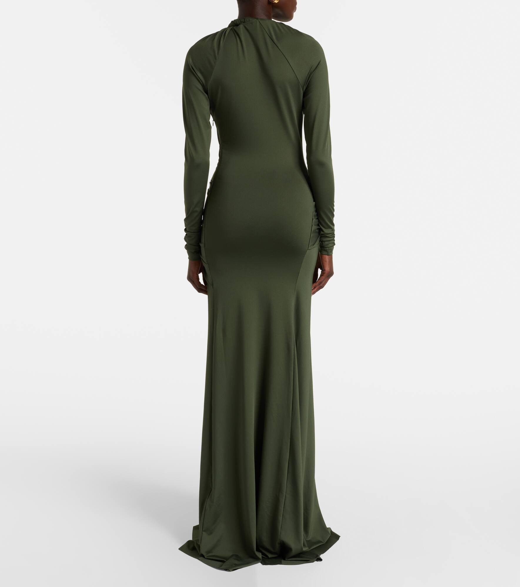 Gathered jersey gown - 3