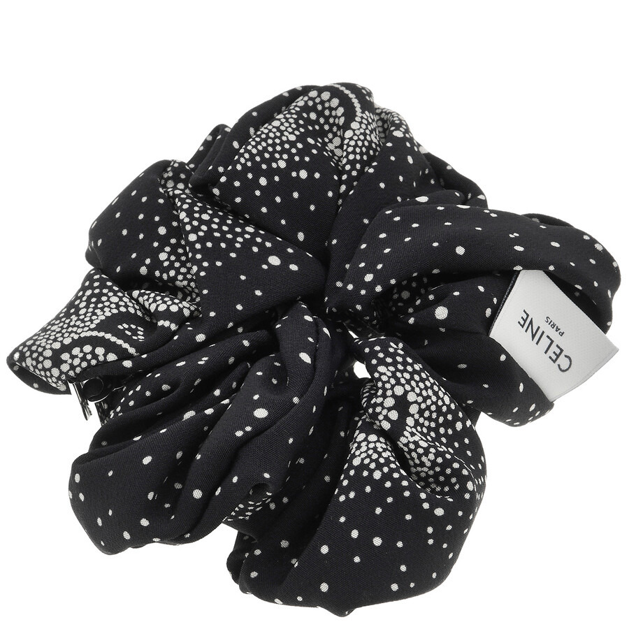 Celine Scrunchy Rayure in Black/Silver - 4