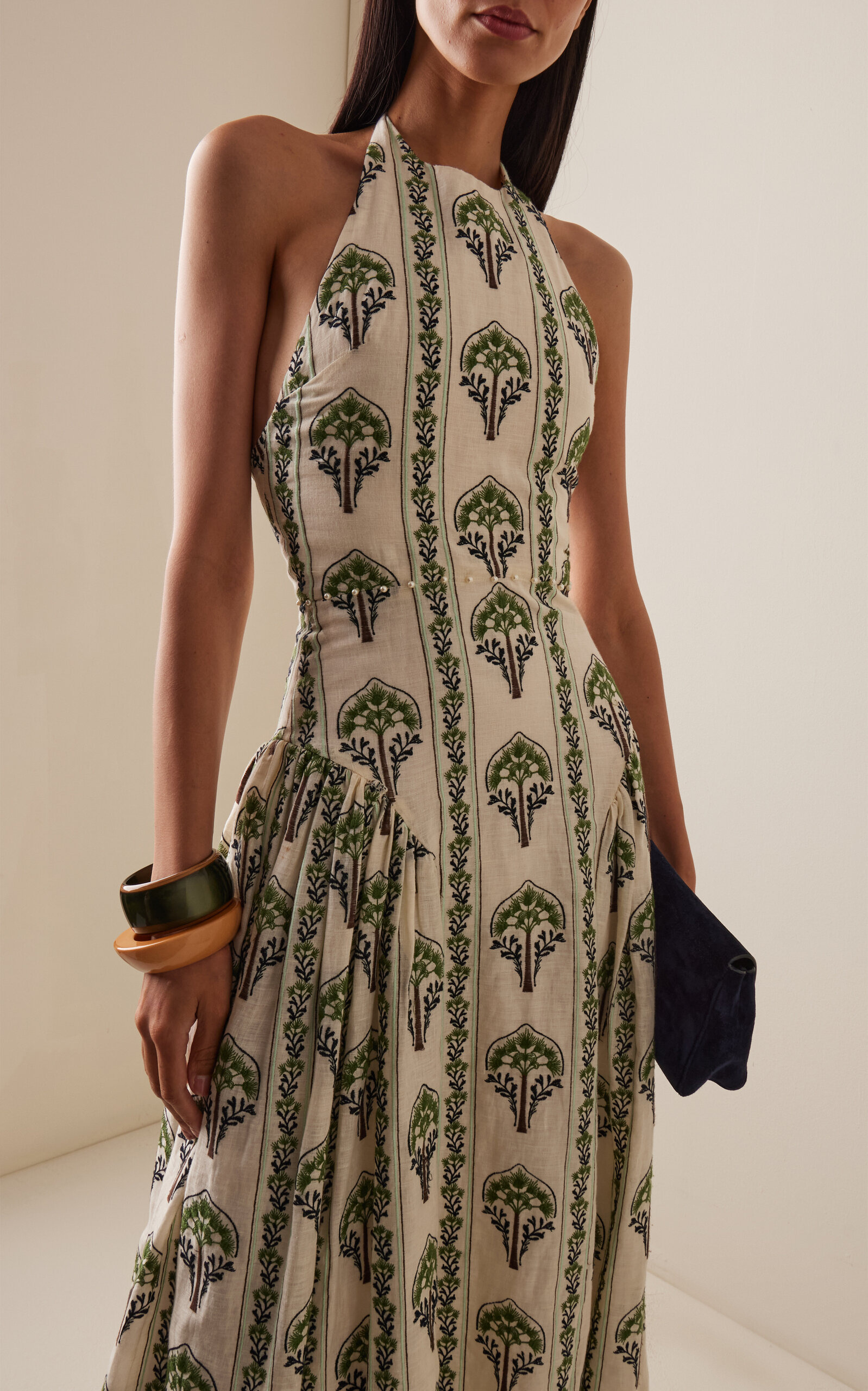 Balsa Moriche Midi Linen Dress multi - 3