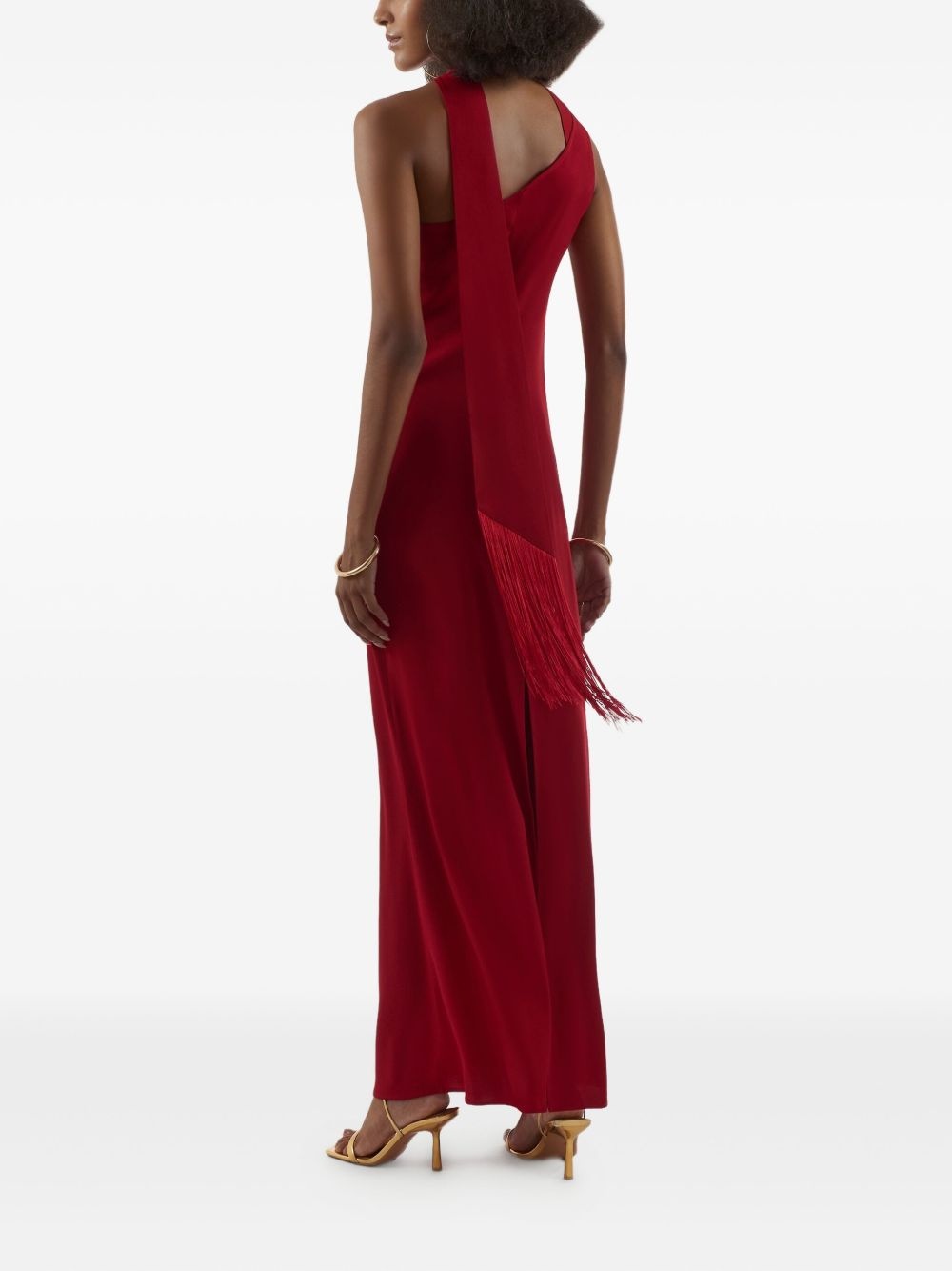 Caroline one-shoulder fringe dress - 3