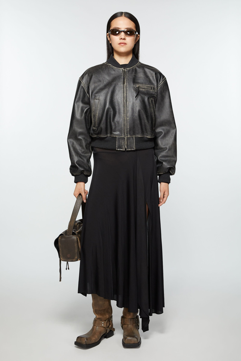 Acne Studios Leather buckle boots - Greige outlook