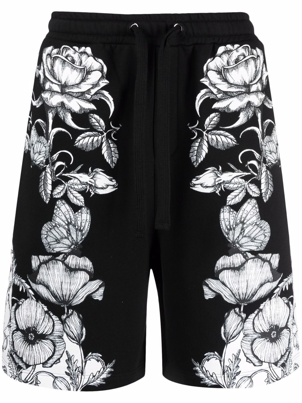 Blooming-print track shorts - 1