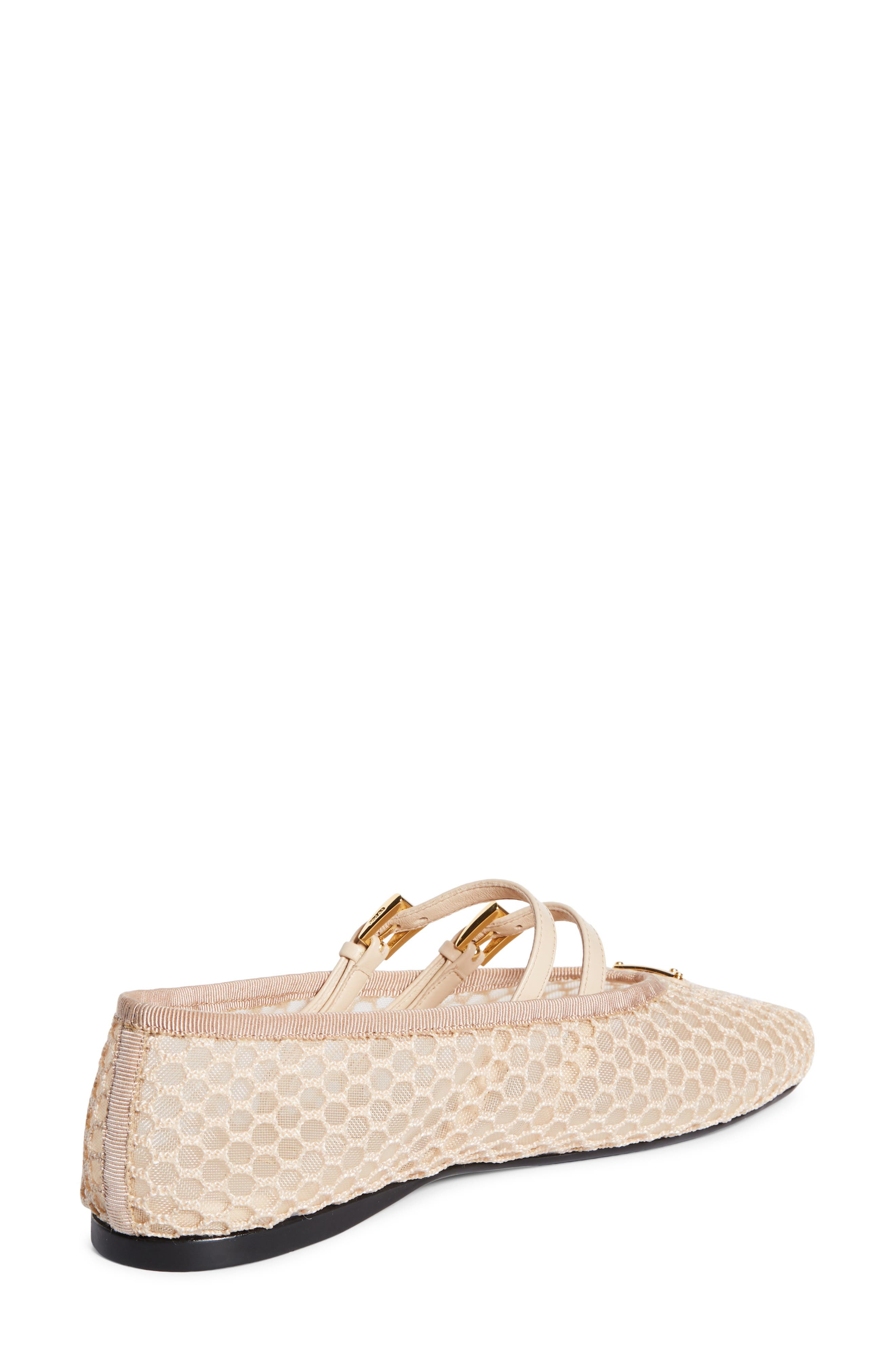 Prada Ballerine Mesh Mary Jane Flat in Travertino at Nordstrom - 2
