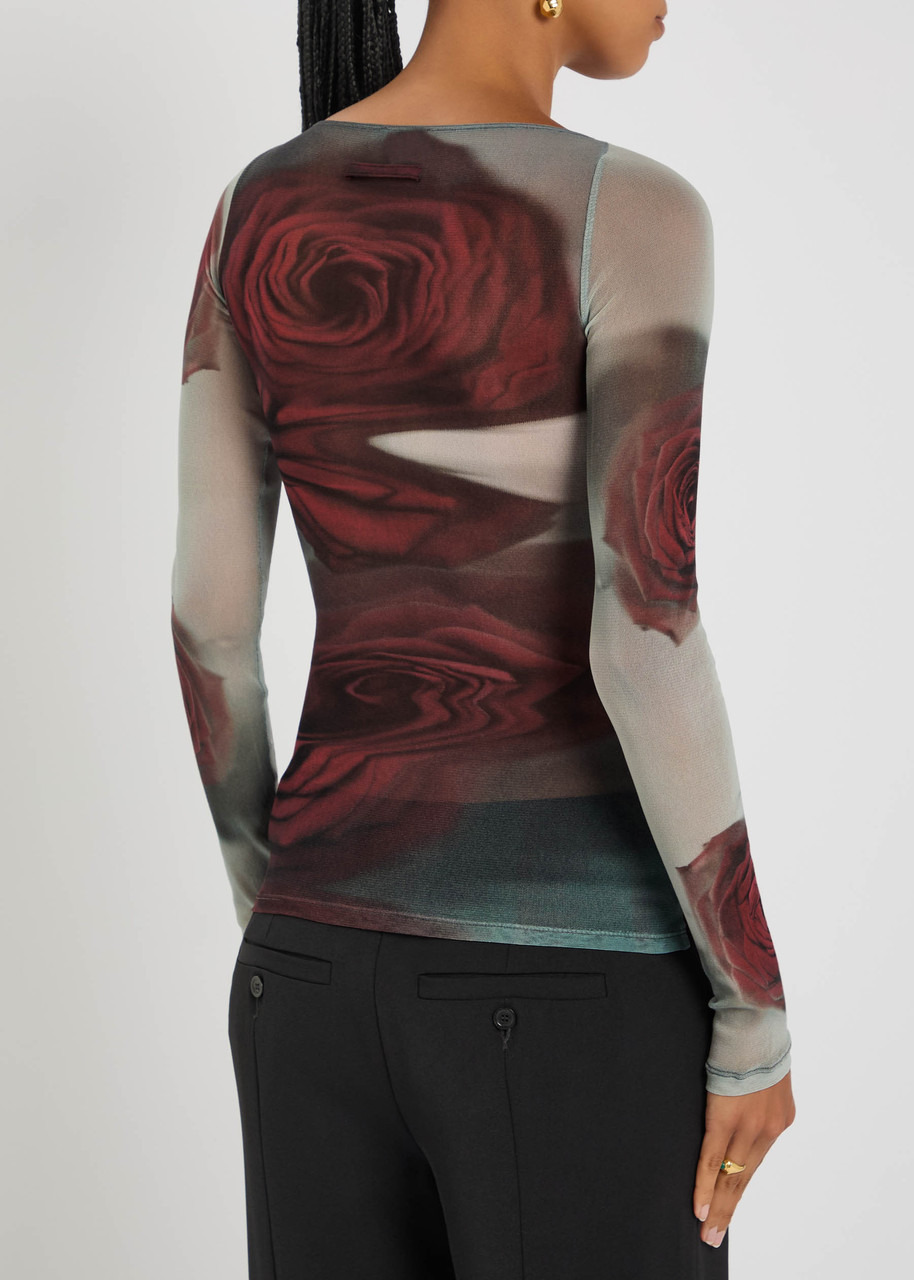 Jean Paul Gaultier Floral-print Mesh top - 3