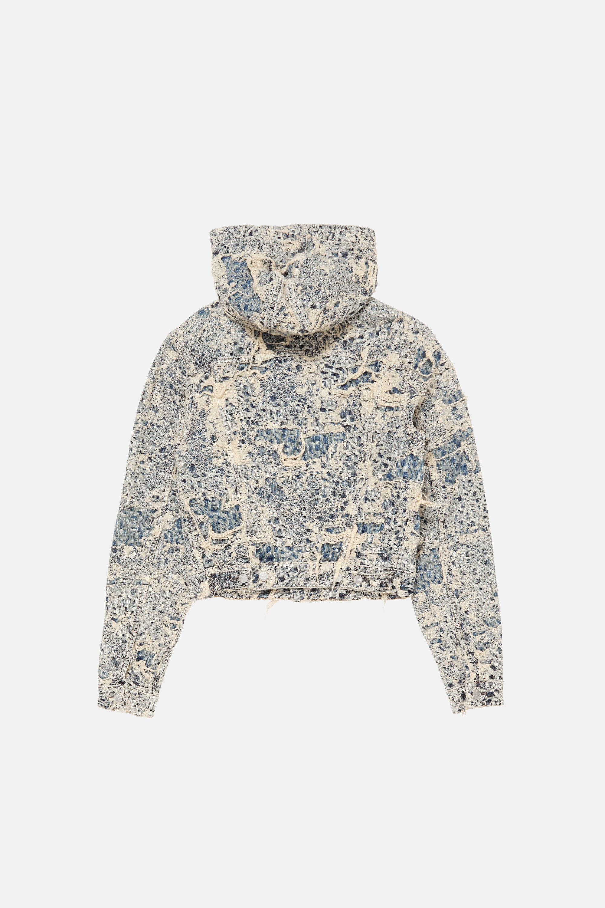 Denim jacket with hood - Mid Blue - 7