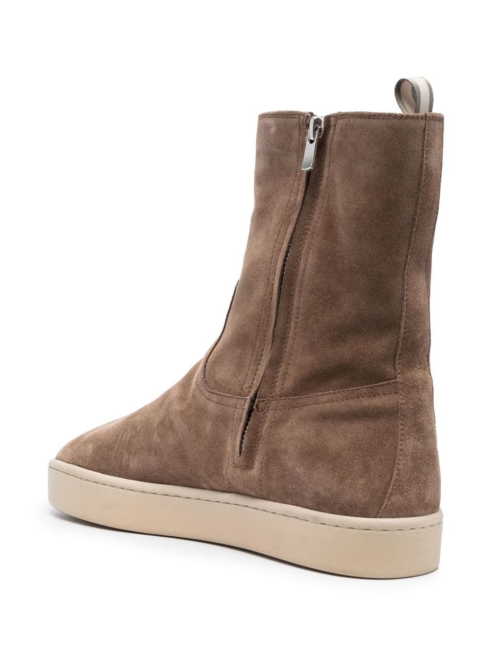 flat-sole leather boots - 3